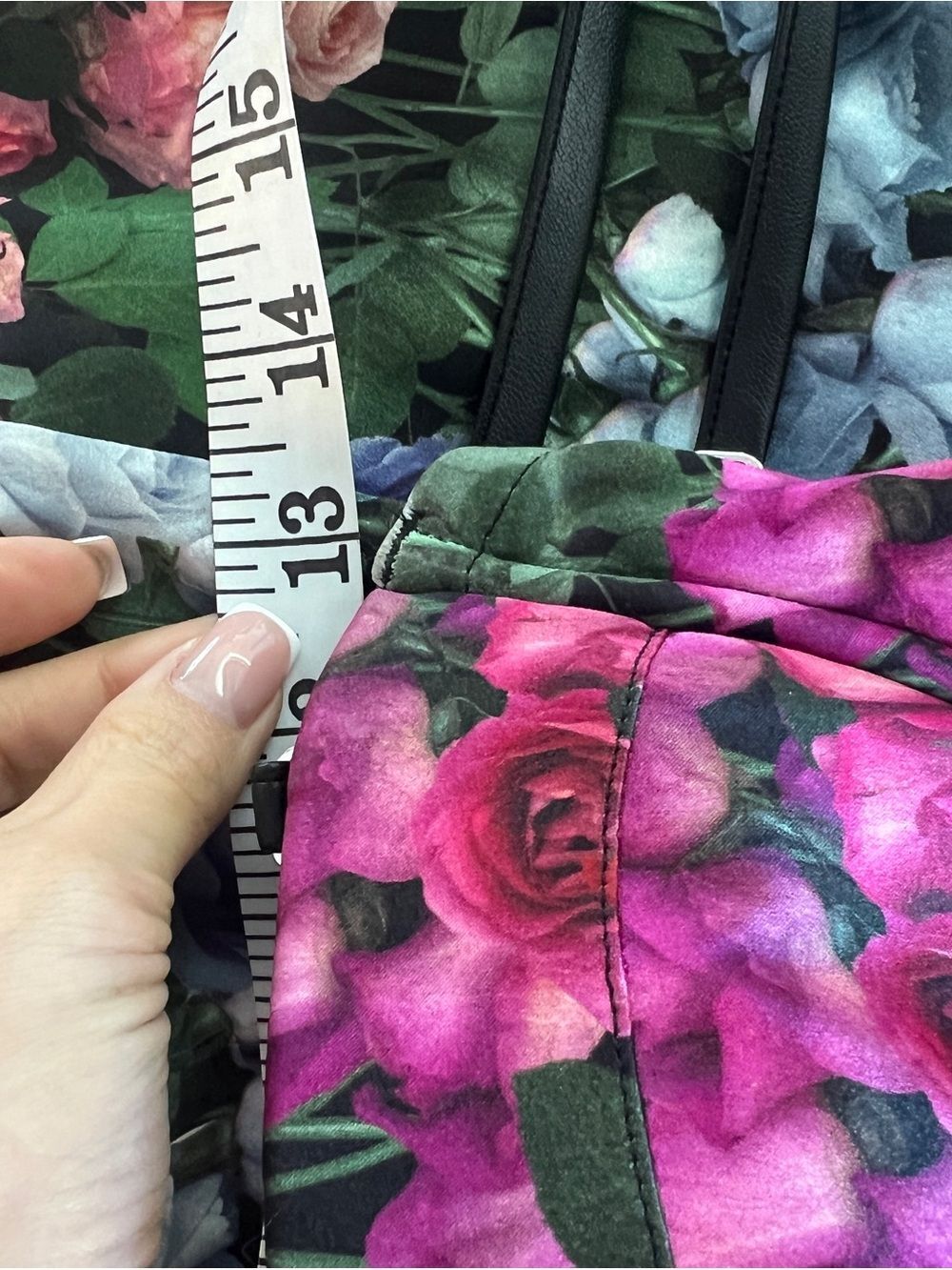 Fleur du Mal Silk Sweetheart FitFlare 4 Pink Floral Dress Leather Removbl Straps - Picture 7 of 11